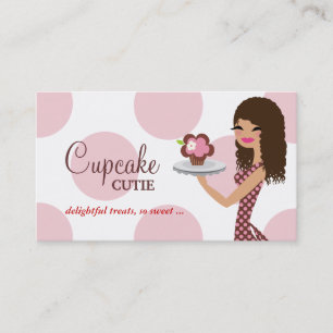 MuffinCutie för 311 Candie rosa lockigt hår Visitkort