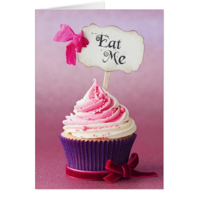 Muffinen - äta mig hälsningskort (Framsidan)