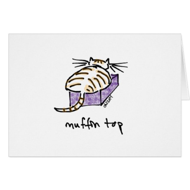 Muffinen Top Cat Card OBS Kort (Framsidan Horizontal)