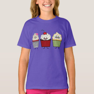 Muffinfamiljisläggning strilar körsbärsröd tee shirt