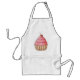 Muffinförkläde, smaklig muffin, körsbärsröd muffin förkläde (Framsidan)