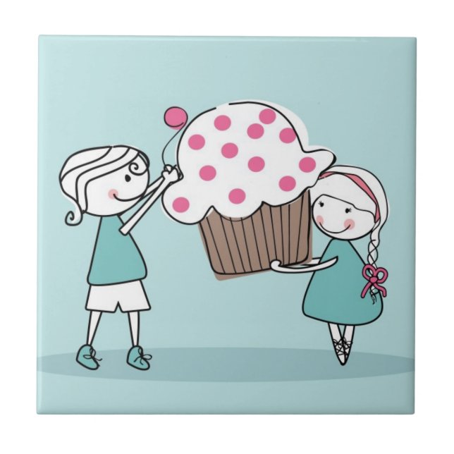 Muffinkärlek Kakelplatta (Framsidan)