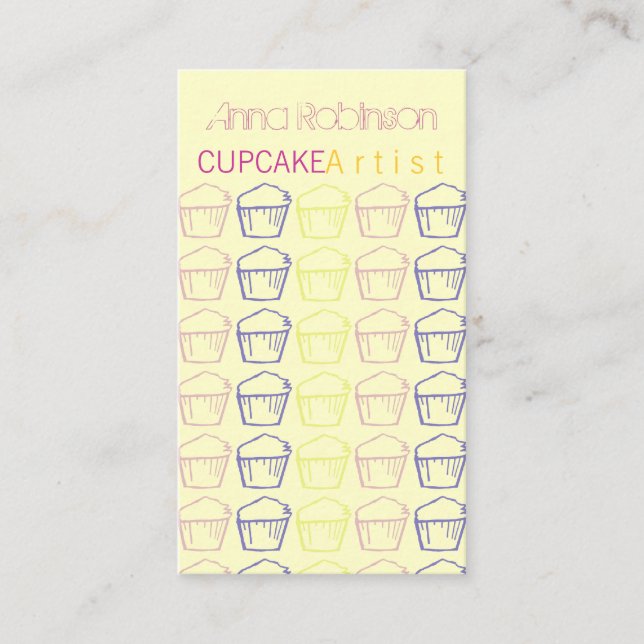 Muffinkonstnär Visitkort (Framsida)