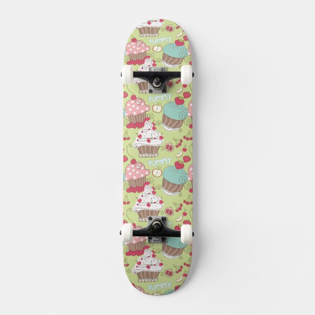 Muffinmönster Mini Skateboard Bräda 18,7 Cm (Framsida)