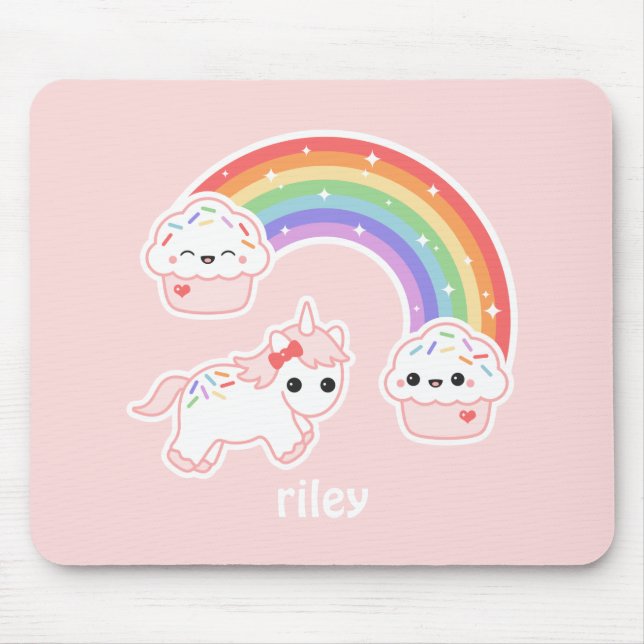 MuffinregnbågeUnicorn Musmatta (Framsidan)