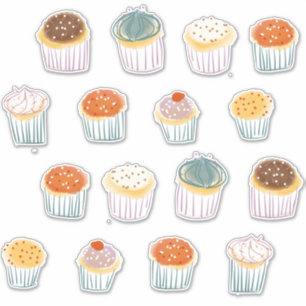 Muffins Firande Party Klistermärken