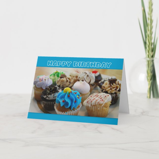 Muffins Grattis på födelsedagen Humor Kort (Framsida)