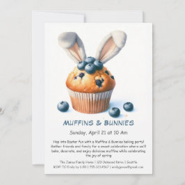 Muffins & Kaniner – Påskbakfest Inbjudan