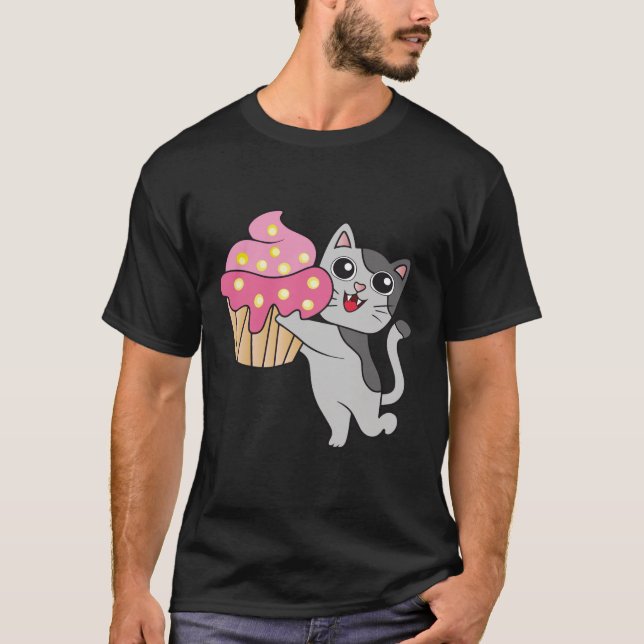 MUFFINS KATT FÖDELSEDAGS T-SHIRTS (Framsida)