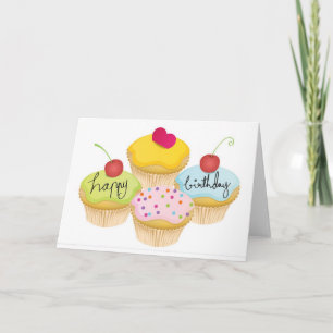 Muffins-kort för Grattis på födelsedagen Kort