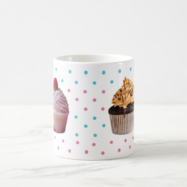 Muffins och polka dots Classic Mugg (Center)