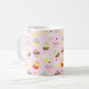 MUFFINS ROSA MÖNSTER KAFFEMUGG