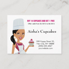 Muffinsaffärs-kort med afrikansk förmiddagversion lojalitetskort