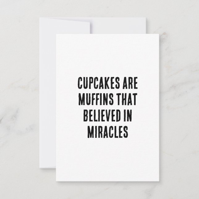 Muffinsar är muffins som trodde på mirakel tack kort (Framsida)