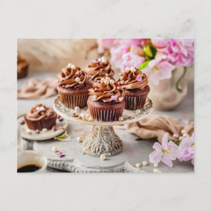 Muffinsar av smaksatt choklad helg vykort