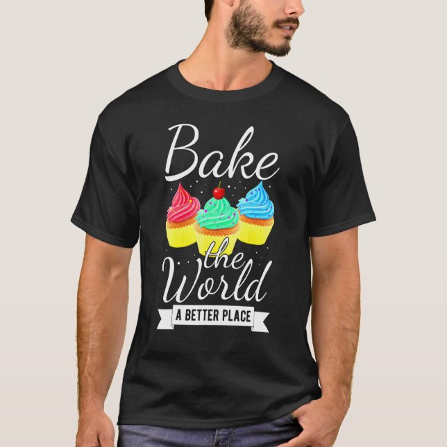 Muffinsar Baker Födelsedagsfest Baking Cute Tee (Framsida)