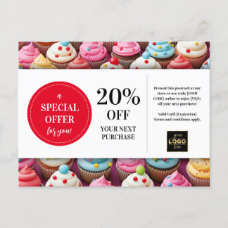 Muffinsar Bakery Baker Anpassningsbar-kupong Vykort