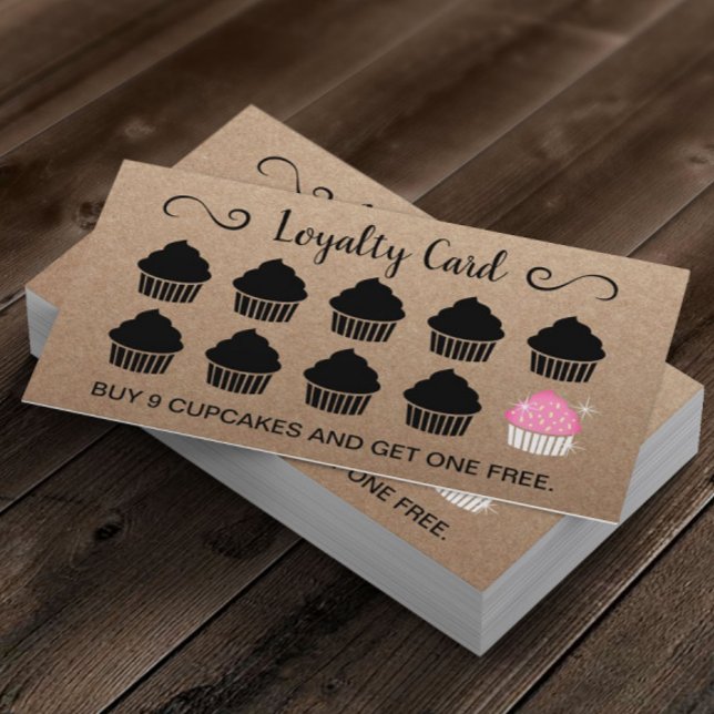 Muffinsar Bakery Loyalty Reward Kraft Lojalitetskort (Skapare uppladdad)