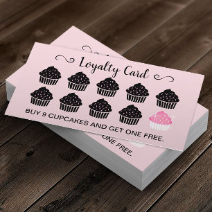 Muffinsar Bakery  Rosa Loyalty Reward Lojalitetskort