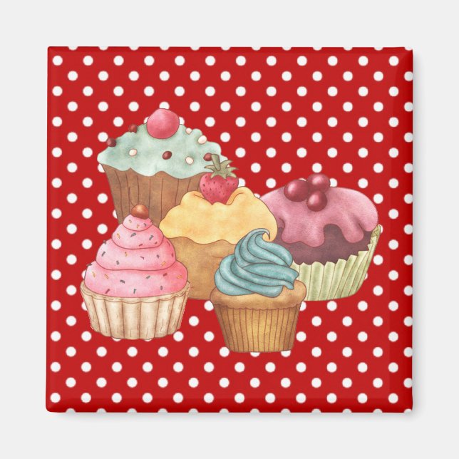Muffinsar Cakes Pastry Magnet (Framsidan)