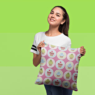 Muffinsar & Chevron Rand Decorative Dekorativ kudd Kudde