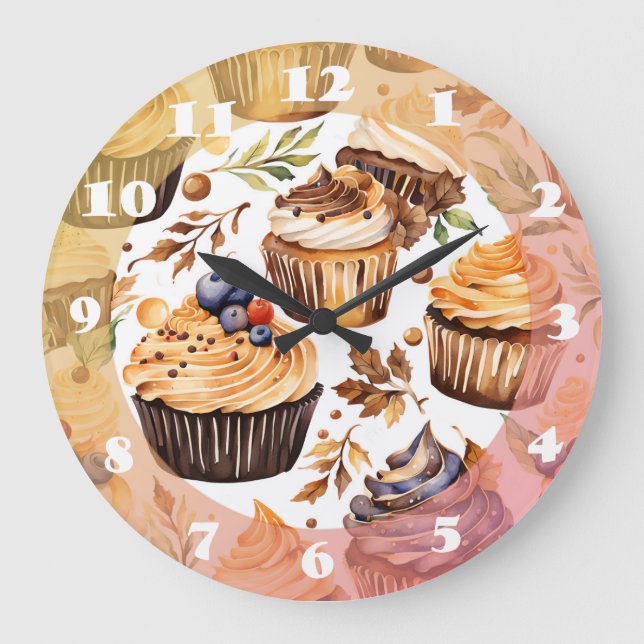 Muffinsar Dessert Heaven Stor Klocka (Framsida)