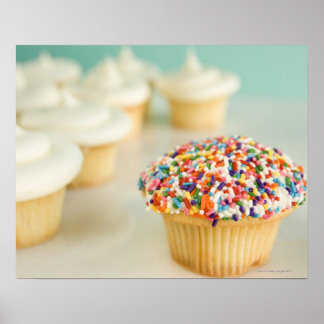 Muffinsar, fokusera på en framsida med poster