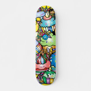 Muffinsar för färgad Tecknad Skateboard