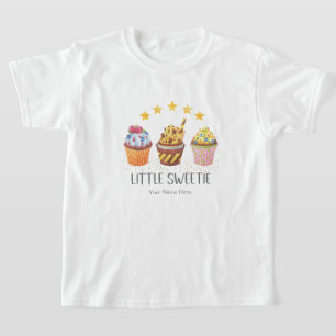 Muffinsar för Ljusa färger vattenfärgsfärger i lil T Shirt