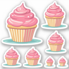 Muffinsar för Rosa av daglig flicka Klistermärken