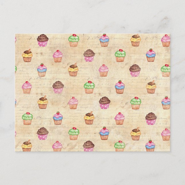 Muffinsar för vintage vykort (Framsida)