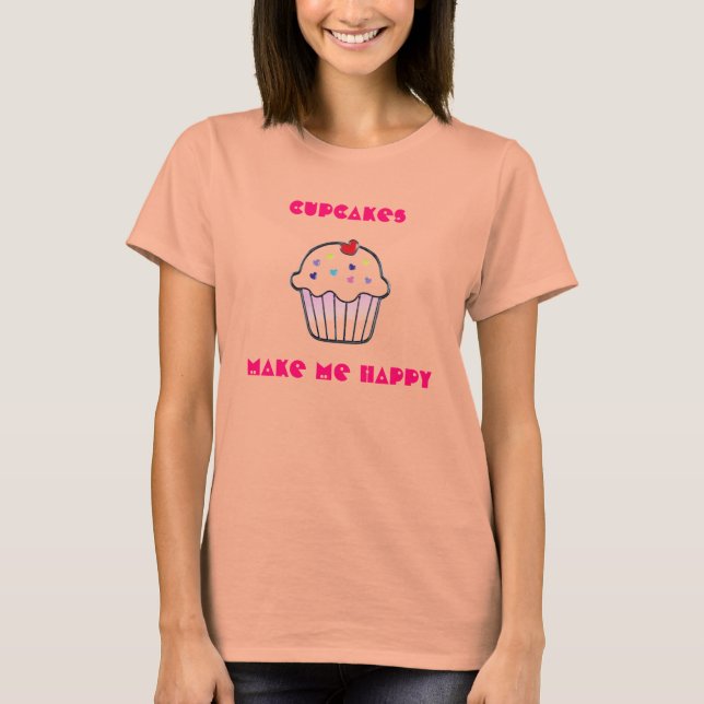 muffinsar gör mig lycklig t-shirt (Framsida)