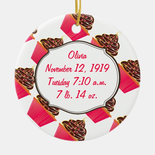 Muffinsar Julgransprydnad Keramik (Framsidan)