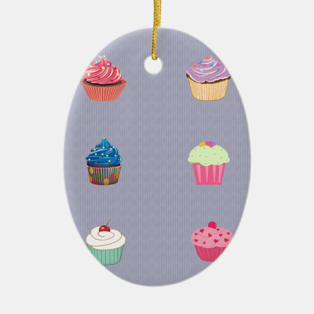 Muffinsar Julgransprydnad Keramik (Framsidan)