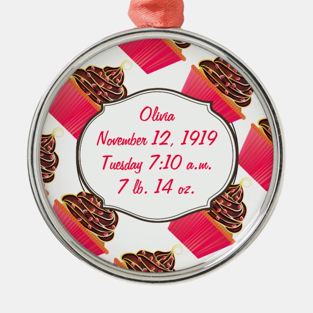 Muffinsar Julgransprydnad Metall (Framsidan)