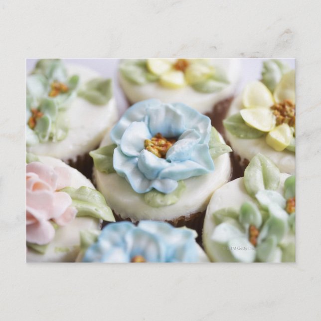 Muffinsar med blomikon vykort (Framsida)