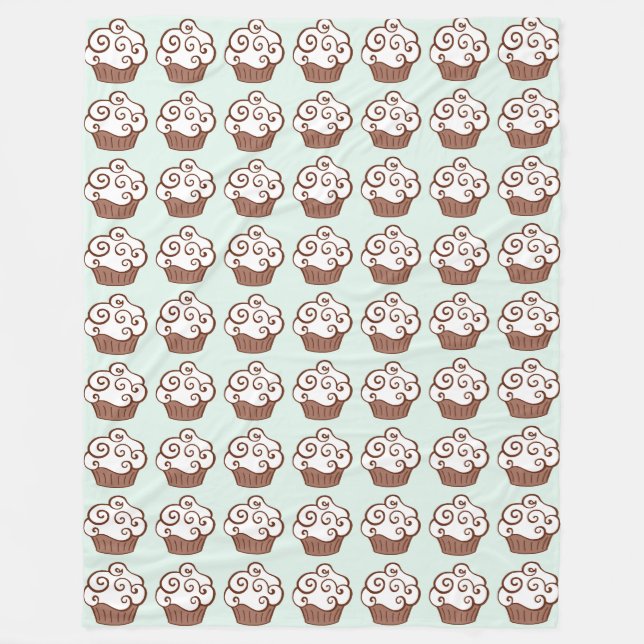 Muffinsar Mint Grönt Blanket Fleecefilt (Framsidan)