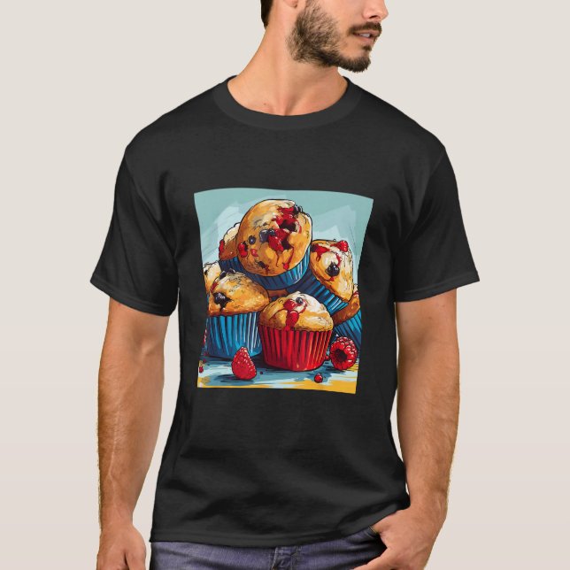 Muffinsar Muffins Baking Bakeware Bakers Cake Swee T Shirt (Framsida)