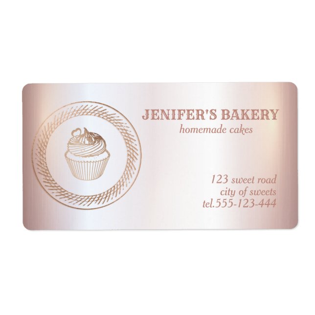 muffinsar och behandlingar av ro guld Homemade-för Fraktsedel (Framsidan)