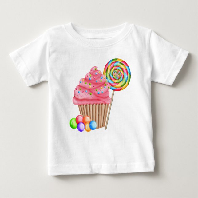 Muffinsar och Candy Birthday T Shirt (Framsida)