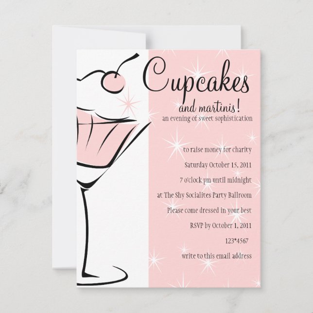 Muffinsar och Martinis Inbjudningar (Framsida)