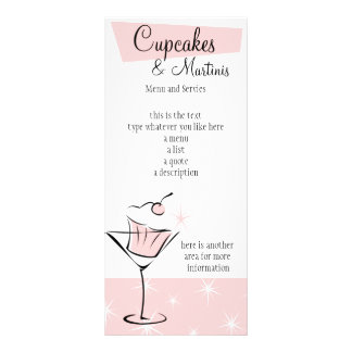Muffinsar och Martinis! Reklamkort