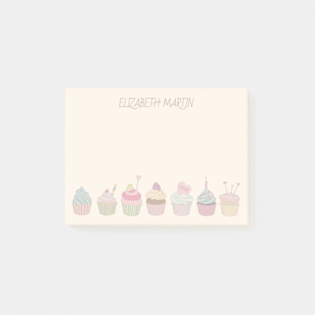 Muffinsar och Namn Post-it Block (Framsida)