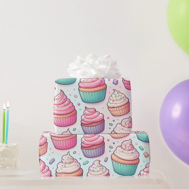 Muffinsar och Pastel Sprinkles Presentpapper (Festgåvor)