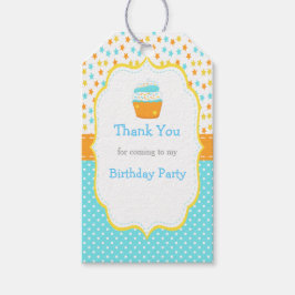 Muffinsar och sprinkler presentetikett