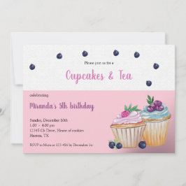 Muffinsar och teadatagspatod inbjudningar