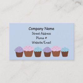 Muffinsar på en rad visitkort