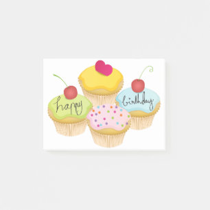 Muffinsar på födelsedagen post-it block