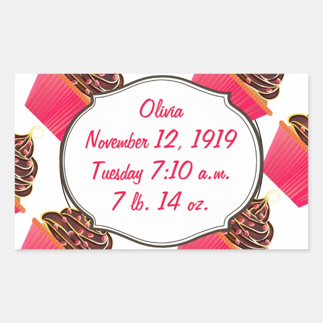 Muffinsar Rektangulärt Klistermärke (Framsida)