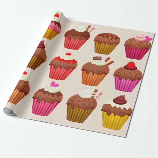 muffinsar som omsluter papper presentpapper (Utrullad)